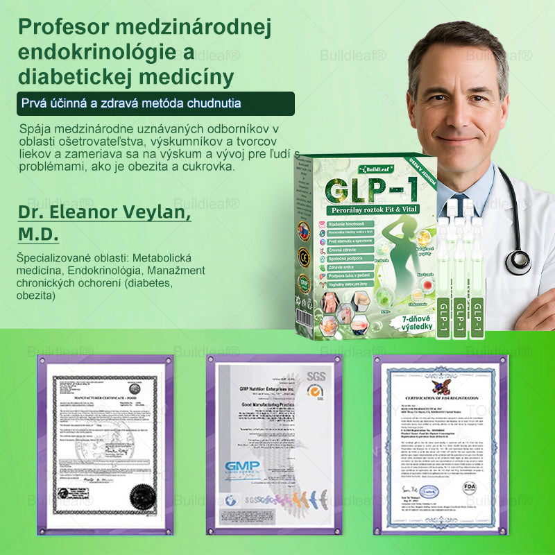 🍏🍏🍏BuildLeaf® GLP-1 6-v-1 Fit & Vital Perorálny Roztok ✅ (Len raz denne, viditeľné zmeny už za 7 dní) Pre obezitu, kardiovaskulárne ochorenia, cukrovku, spánkové apnoe, zdravie čriev, problémy s kĺbmi a ďalšie