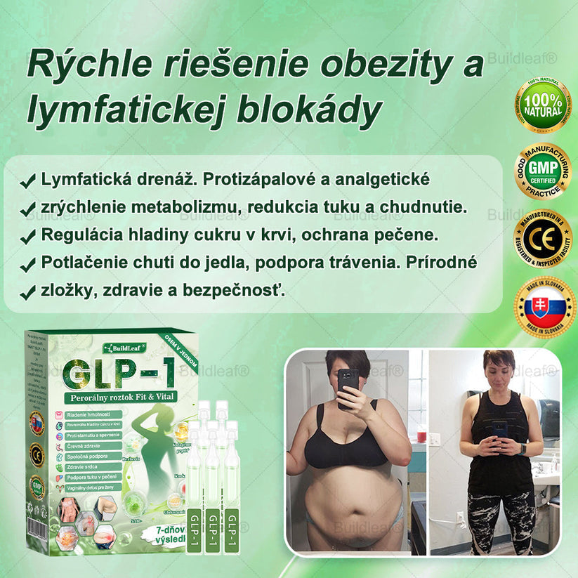 🍏🍏🍏BuildLeaf® GLP-1 6-v-1 Fit & Vital Perorálny Roztok ✅ (Len raz denne, viditeľné zmeny už za 7 dní) Pre obezitu, kardiovaskulárne ochorenia, cukrovku, spánkové apnoe, zdravie čriev, problémy s kĺbmi a ďalšie